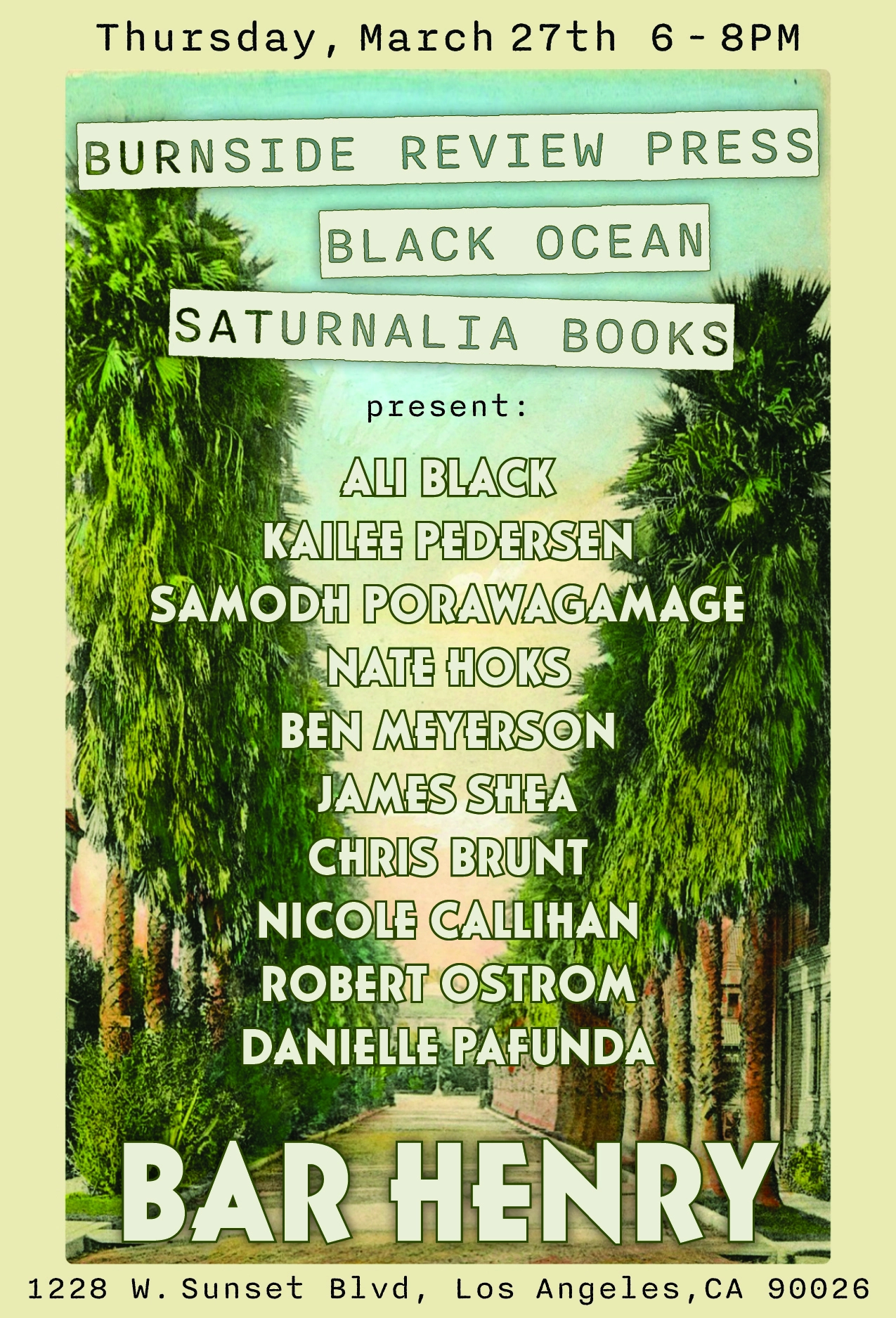 AWP offsite reading at Bar Henry in Los Angeles